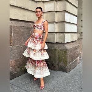 Zimmerman Wonderland Tiered Skirt & Bralette Size 0